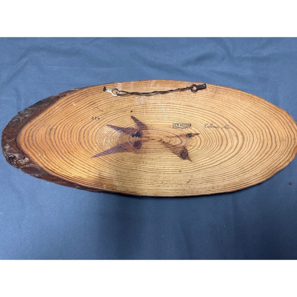 Vintage J.B. Deere Cedarcraft Last Supper Wood Slice Plaque Cullman Alabama Art - Picture 7 of 10